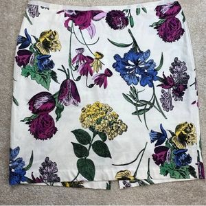 New York & Company Floral Mini Skirt